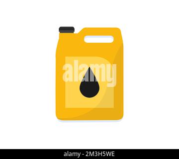 Plastic motor oil canister, Concept of lubricate motor oil logo design. Fresh motor oil vector design and illustration. Stock Vector