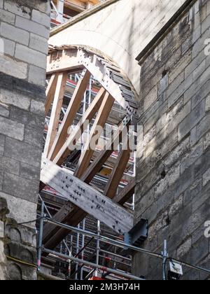 Notre Dame under construction, Paris Stock Photo