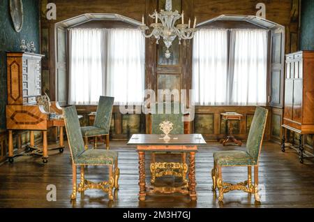Ein Wohnraum des Grafen, Schloss Weikersheim, Baden-Württemberg, Deutschland Stock Photo