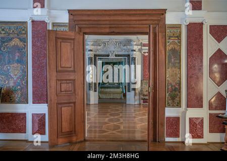 Ein Wohnraum des Grafen, Schloss Weikersheim, Baden-Württemberg, Deutschland Stock Photo
