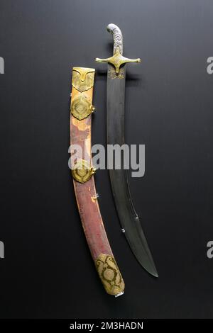 Antique Ottoman Sword from weapons collection in Istanbul Topkapi Palace. Stock Photo