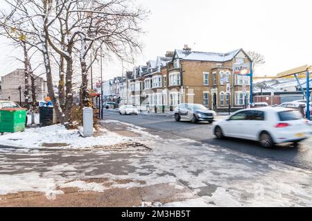 Cold winters afternoon in London. Street photography with a slower shutter speed, London Stock Photo