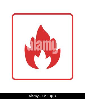 Isolated Flammable Material Warning Sign. Vector Illustration Stock ...