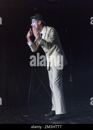 Traditional pantomime performer Stock Photo