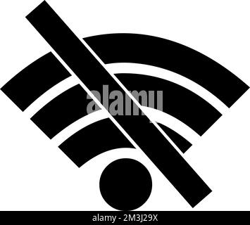 Vector illustration of wifi icon disabled or offline Stock Vector
