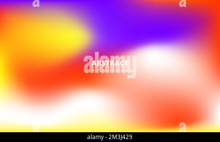 Abstract liquid colorful rainbow gradient background. Bright multicolored holographic creative minimalist banner. Blurred soft blend color gradation Stock Vector