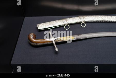 Antique Ottoman Sword from weapons collection in Istanbul Topkapi Palace. Stock Photo