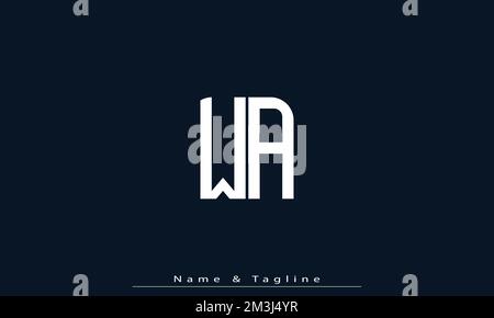 Alphabet letters Initials Monogram logo WA , AW Stock Vector
