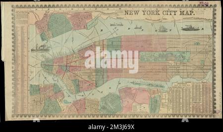 New York City map , Railroads, New York State, New York, Maps, Fire protection districts, New York State, New York, Maps, Ferries, New York State, New York, Maps, Piers, New York State, New York, Maps, New York N.Y., Administrative and political divisions, Maps, Manhattan New York, N.Y., Maps, Brooklyn New York, N.Y., Maps, Jersey City N.J., Maps, Hoboken N.J., Maps Norman B. Leventhal Map Center Collection Stock Photo