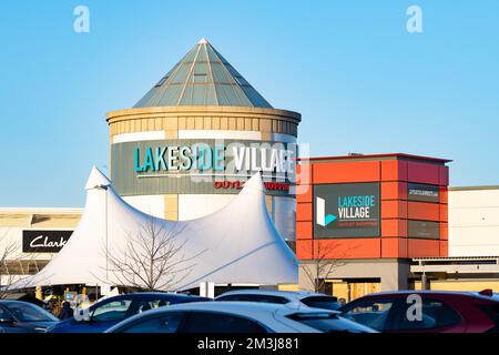 Lakeside Village Outlet Shopping Centre, Doncaster, South Yorkshire, England, UK Stock Photo