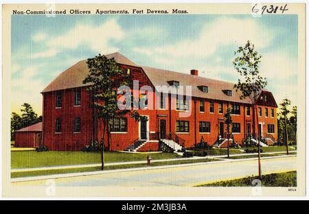 Non-Commissioned Officers' Apartments, Fort Devens, Mass. , Apartments, Military facilities, Tichnor Brothers Collection, postcards of the United States Stock Photo