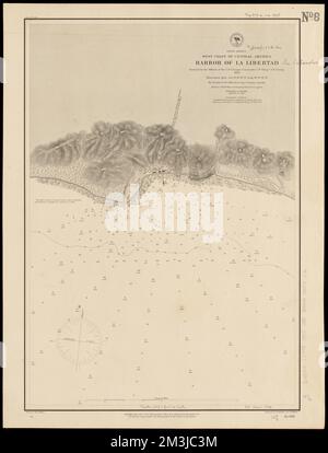 North America, west coast of Central America, harbor of La Libertad , Harbors, El Salvador, La Libertad La Libertad, Maps, Nautical charts, El Salvador, La Libertad La Libertad, La Libertad La Libertad, El Salvador, Maps Norman B. Leventhal Map Center Collection Stock Photo