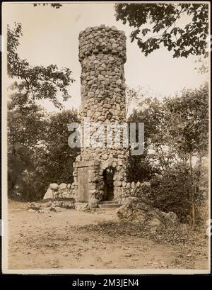 Norumbega Tower, Charles River , Forts & fortifications, Watch towers.  Leon Abdalian Collection Stock Photo