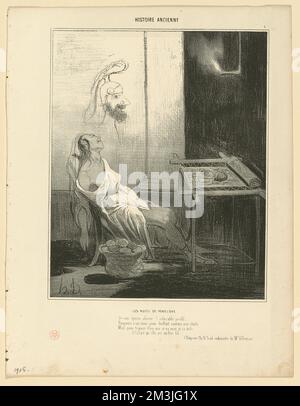 Les nuits de Pénélope. Honoré Daumier (1808-1879). Lithographs Stock Photo