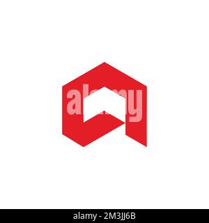 home roof geometric arrow up logo vector Stock Vector