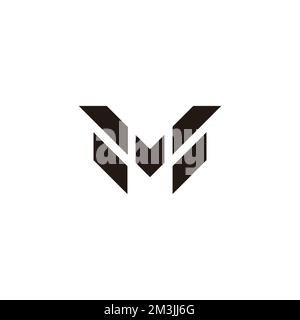 letter m simple geometric logo vector Stock Vector