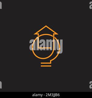 smart home idea symbol logo vector Stock Vector
