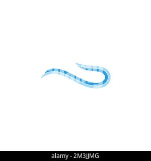 gradient colors thin wave logo vector Stock Vector