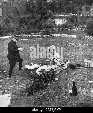 Joffre and the King of Italy Stock Photo