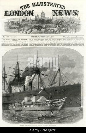 The Atlantic Telegraph Expedition: the Great Eastern off Brighton on ...