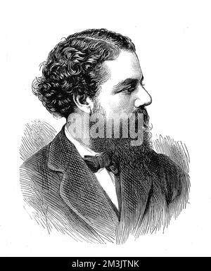 Professor Alfred Henry Garrod, F.R.S (1846 - 1879), eminent ornithologist, who died of tuberculosis on 17th October 1879.  1879 Stock Photo