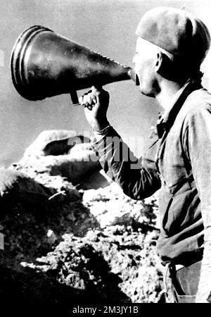 Propagandist for the Republican Forces; Spanish Civil War, 1 Stock Photo