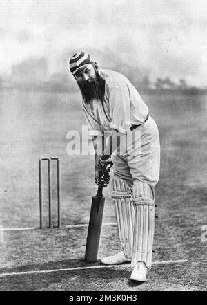Dr. William Gilbert Grace (1848 - 1915), arguably the finest cricketer of his era, who scored 126 first-class centuries while playing for England and Gloucestershire. Stock Photo