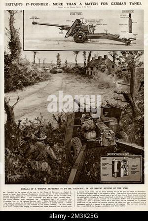 British 17-pounder anti-tank gun by G. H. Davis Stock Photo