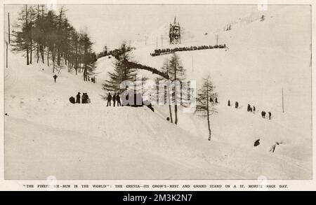 The Cresta Run, St. Moritz 1912 Stock Photo