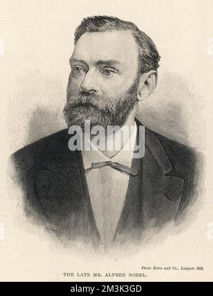 ALFRED NOBEL  Swedish scientist, inventor, businessman and founder of the Nobel prize.     Date: 1833 - 1896 Stock Photo