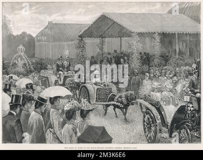 The 'Feast of Roses' in Regent's Park, London 1889 Stock Photo