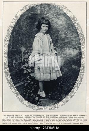 Liddell children - photograph taken by Lewis Carroll. From left: Lorina ...