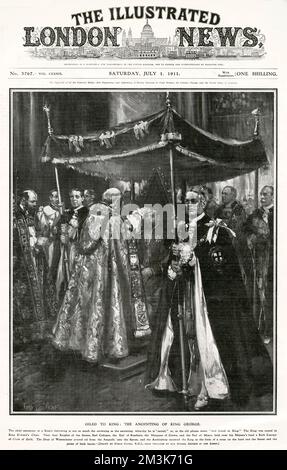 Coronation of George V - Anointing Stock Photo