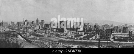 The San Francisco earthquake of April 18, 1906 Stock Photo