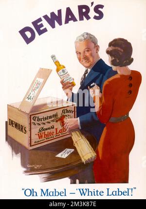 ADVERT FOR DEWAR'S WHISKY Stock Photo