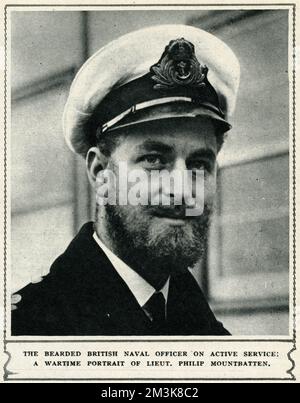 Lieutenant Philip Mountbatten Stock Photo - Alamy