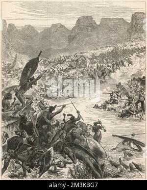 Zulus Attack The Zulu wars. An attack of Zulu warriors Stock Photo - Alamy