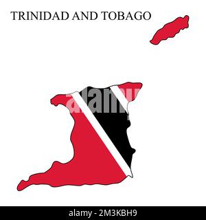 Trinidad and Tobago map vector illustration. Global economy. Famous country. Caribbean. Latin America. America. Stock Vector