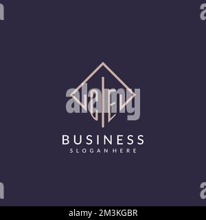 CE initial monogram logo with rectangle style design ideas Stock Vector