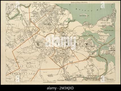 Part of the (Quincy) metropolitan district , Quincy Mass., Maps Norman B. Leventhal Map Center Collection Stock Photo