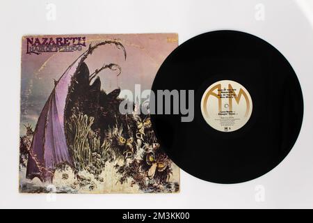 Hair of the Dog is the sixth studio album by the Scottish hard rock band Nazareth on vinyl record LP album cover. Stock Photo
