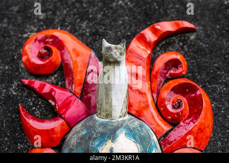 Pottery Footpath in Tokoname, Aichi, Japan Stock Photo