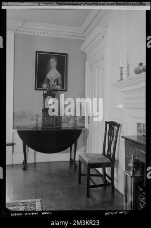 Peirce-Nichols House, Salem, interior , Architectural elements, Interiors. Samuel Chamberlain Photograph Negatives Collection Stock Photo