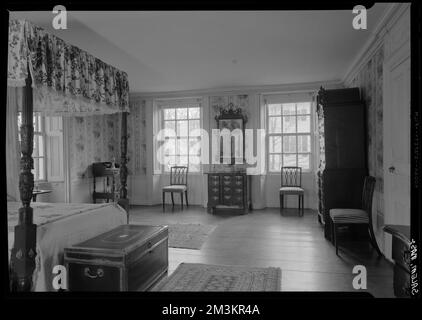 Peirce-Nichols House, Salem: interior, East bedroom , Bedrooms. Samuel Chamberlain Photograph Negatives Collection Stock Photo