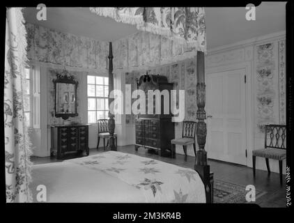 Peirce-Nichols House, Salem: interior, East bedroom , Bedrooms. Samuel Chamberlain Photograph Negatives Collection Stock Photo