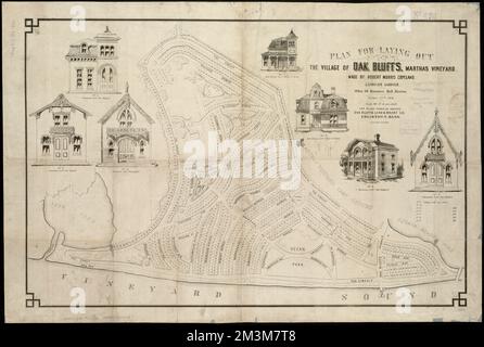 Plan for laying out the village of Oak Bluffs, Martha's Vineyard , Real property, Massachusetts, Oak Bluffs, Maps, Oak Bluffs Mass., Maps Norman B. Leventhal Map Center Collection Stock Photo