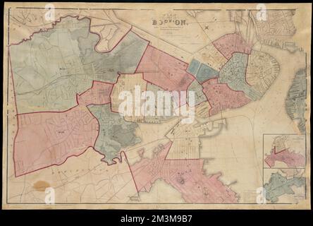 Map of the city of Boston , Boston Mass., Administrative and political ...