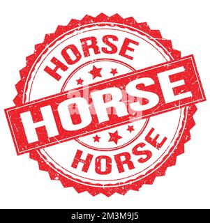 HORSE text written on red rectangle stamp sign Stock Photo - Alamy
