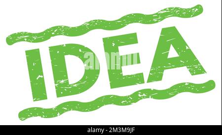 IDEA text written on green lines stamp sign. Stock Photo