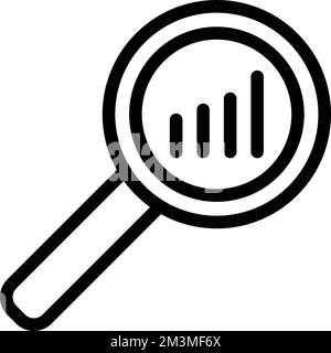 Forecast Analytics Vector Illustration Line Icon Design Stock Vector